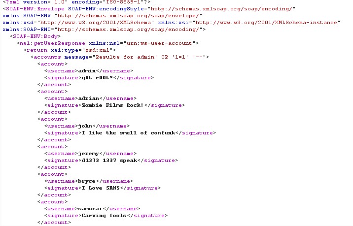 SQL Injection Response