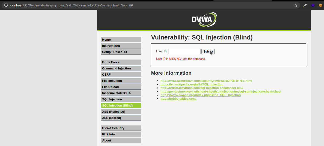 Step 2- User id missing