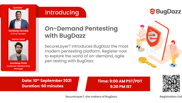 Cybersecurity webinar On-Demand Penetration Testing with BugDazz
