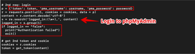 login to phpmyadmin