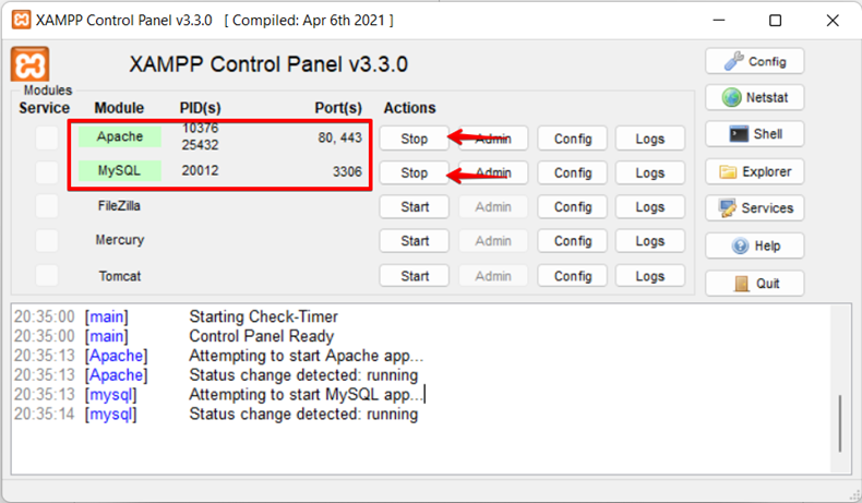 setup lab in xampp