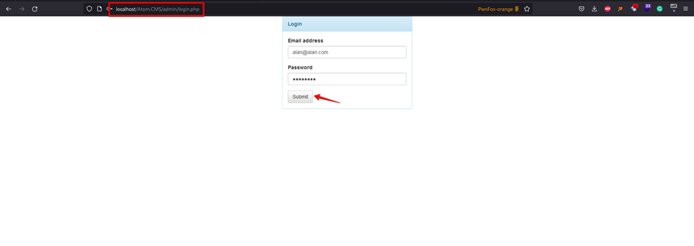 admin login