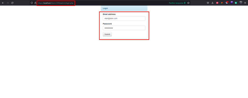 Exploitation in Atom CMS