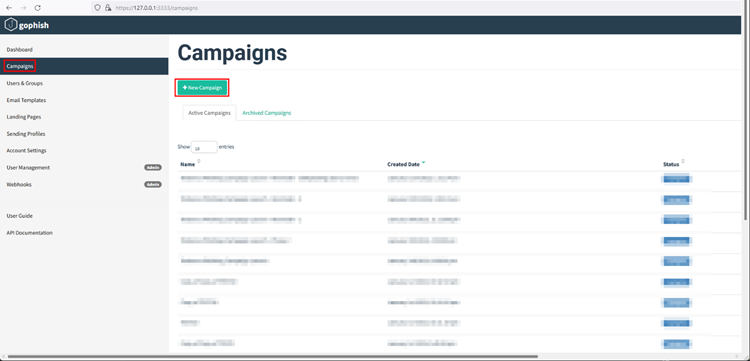 GoPhish Campaign Creation