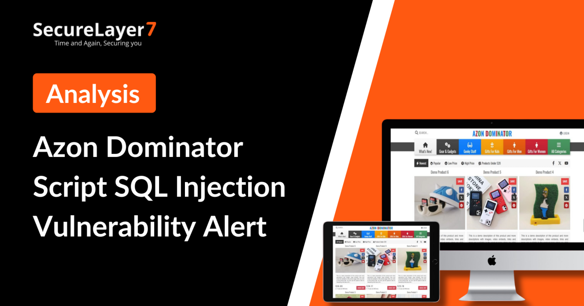 Azon Dominator Script SQL Injection Vulnerability Alert