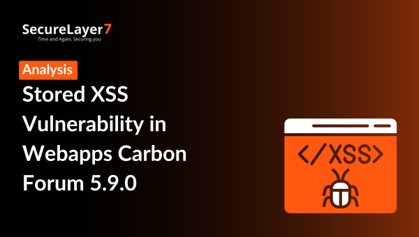 Stored XSS Vulnerability in Webapps Carbon Forum 5.9.0
