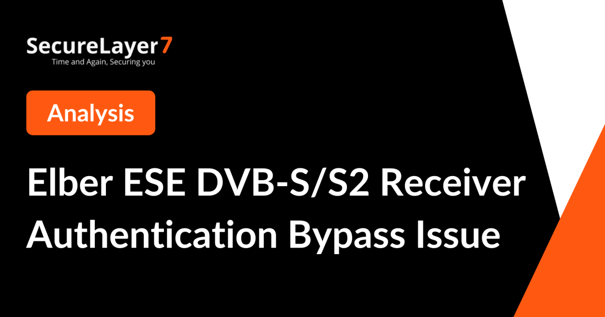 Elber ESE DVB-S/S2 Receiver Authentication Bypass Issue