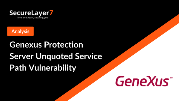 Genexus Protection Server Unquoted Service Path Vulnerability