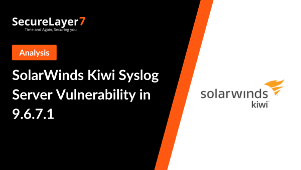 SolarWinds Kiwi Syslog Server Vulnerability in 9.6.7.1