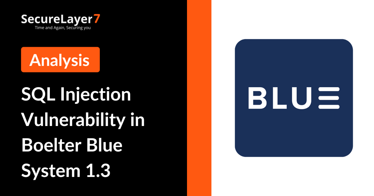 SQL Injection Vulnerability in Boelter Blue System 1.3